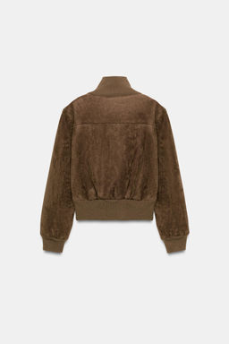 RIB HIGH-NECK BOMBER JACKET - Zara фото 8