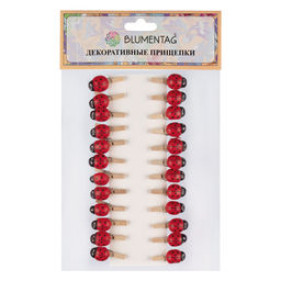 Blumentag WCLM-25 Декоративные прищепки 5 х 24 шт. 2.5 см 118 натуральный  фото 3