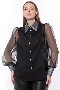 Рубашка Чародейка (чёрный/серебро) - Эльза фото 3