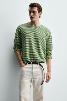 PANTAL?N STRAIGHT FIT TIRO BAJO / Blanco roto - Zara фото 6
