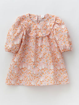 Платье из хлопкового поплина зайчики в цветах, розовый - Lesi kids фото 12