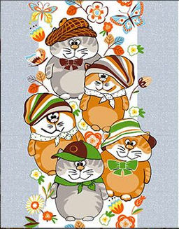 Комплект вафельных полотенец 48*60 см, 3 штуки (Мурлыки) - Ивановотекстиль фото 2