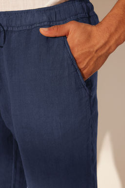 TRENDYOL MAN Premium Gri %100 Keten Straight Fit Lastikli Beli Baglamal? Pantolon TMNSS24PL00018 - Trendyolmilla фото 18