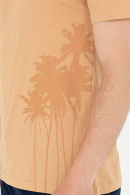 U. S. Polo Assn Мужская футболка Camel с круглым вырезом Неожиданная скидка в корзине