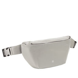 Итальянская кожаная поясная сумка DuDu серии Tenerife | жемчужный серый