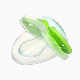 Пустышка ортодонтическая, с колпачком и держателем, от 0 мес.