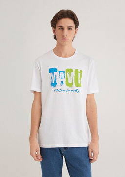 Mavi Logo Bask?l? Beyaz Tisort фото 4