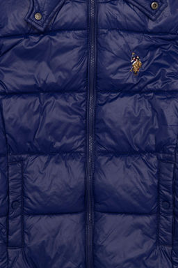 Синее пальто с капюшоном для мальчика - U.s. polo assn фото 6