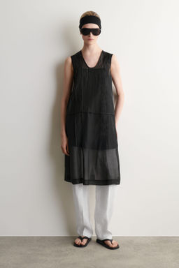 VESTIDO TRANSPARENTE CON DETALLE DE PLIEGUES - H&m фото 2