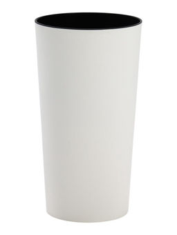 Кашпо со вставкой 26х26х46 см (вставка 9 л) "КАМЕЛИЯ 3" белый