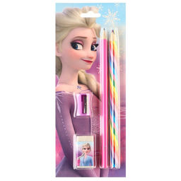 Канцелярский набор, точилка, ластик, карандаш, «Холодное сердце» МИКС