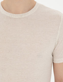Bej Slim Fit Basic Ti__rt