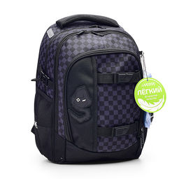 Рюкзак "Ergo. Super Spy" школьный 39x28x20 см (18 л) 600 г, 2 отделения на молнии, одно с уплотненным отделением для ноутбука до 15 дюймов и книг и карманом для учебников, второе с органайзером и карабином для ключей, передний карман на молнии с сетчатым