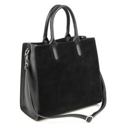 Женская сумка тоут из эко кожи и замши А-421-1 Блек