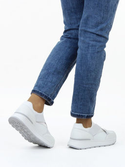 03-A1030-9 WHITE Кроссовки женские (натуральная кожа)