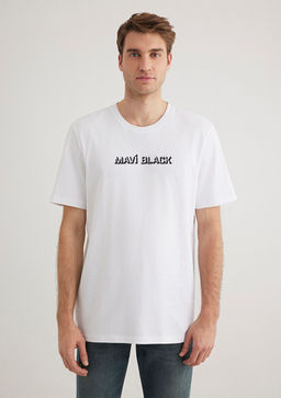 Mavi Black Bask?l? Beyaz Tisort  фото 4