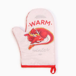 Набор подарочный Доляна Warm winter : варежка-прихватка, лопатка силикон  фото 3