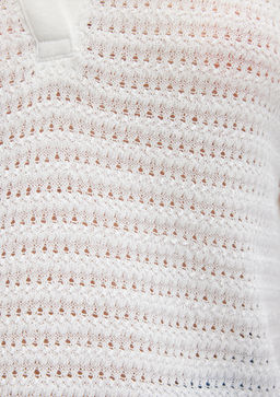 Beyaz Polo Tisort - Mavi фото 6