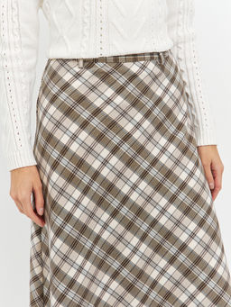 юбка длины миди в косую клетку - Glenfield фото 4