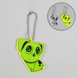 Цена за 8 шт. Светоотражающий элемент «Собачка», двусторонний, 5.5×4.4 см, МИКС