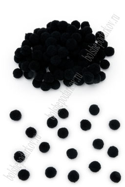 Помпоны Premium 0,8-1 см (200 шт) SF-3307, черный №18