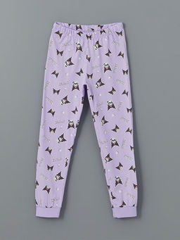 Bisiklet Yaka Kuromi Bask?l? K?z ?ocuk Pijama Tak?m?