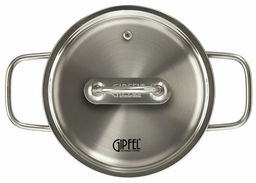 2697 GIPFEL Кастрюля CAPELLA 2л/18х9см, нержавеющая сталь 18/10, стеклянная крышка. Толщина: 0,6 мм - Werner фото 5