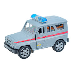 Машина металл Uaz Hunter Росгвардия, 11,5 см, (откр. дв., баг.,) инерц., в коробке