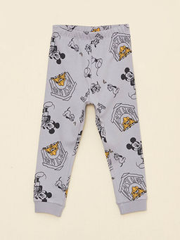 Bisiklet Yaka Uzun Kollu Mickey Mouse Bask?l? Erkek Bebek Pijama Tak?m? - Waikiki фото 3