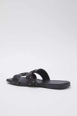 Trendyol Shoes Siyah Rivet Aksesuarl? Cift Bantl? Kad?n S?k Terlik TAKSS25TE00016 - Trendyolmilla фото 6
