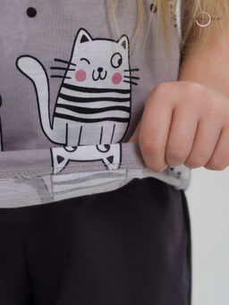 Костюм Лето котейки на сером-фуме - Sovalina фото 25