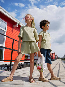 Юбка-шорты муслиновая Шалфей 7+ - Bungly фото 6