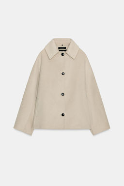 WOOL BLEND JACKET WITH FAUX FUR COLLAR ZW COLLECTION - Zara фото 8
