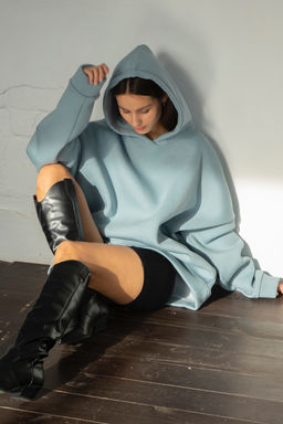 Толстовка FRIENDLY 013/06/Пыльно-голубой - M&G all natural фото 5