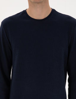 Lacivert Regular Fit Sweatshirt