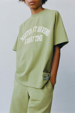 SLOGAN PRINT T-SHIRT AND BERMUDA SHORTS SET - Zara фото 10