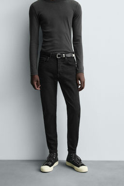 JEANS SKINNY CROPPED FIT / Negro - Zara фото 2