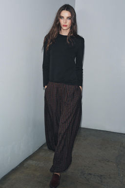 INTERLOCK LONG SLEEVE T-SHIRT - Zara фото 3