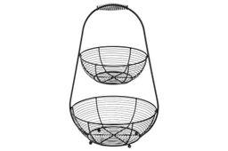 Корзина для фруктов 28*26,5*43 см Черная двухъярусная - Elan gallery фото 3