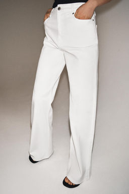 JEANS ZW COLLECTION WIDE LEG TIRO ALTO / Blanco - Zara фото 4