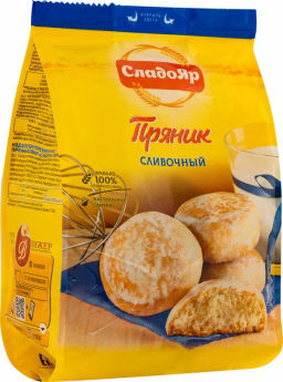 Сладояр (Ф011) СЛИВОЧНЫЙ пряник вес 350 г (Вижер)