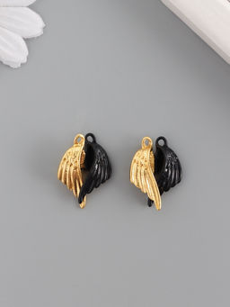 Цена за 2 шт. Замок магнитный металл «Крылья», набор 2 шт., чёрно-золотой, 2.6×1.9 см