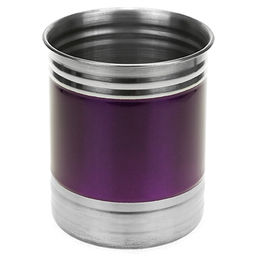 Банка для сыпучих продуктов из нержавеющей стали 0,85л, д10см, h12см, крышка пластмассовая с пароотводом, цветной корпус, фиолетовый, в коробке (Китай) - Домашняя мода фото 2
