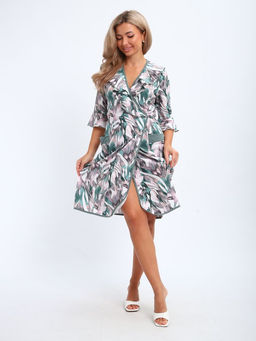 Халат женский, модель 130, трикотаж (46 размер, Джунгли)