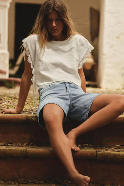 EMBROIDERED TIE TOP - Zara фото 5