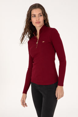 Kad_n Bordo Sweatshirt Sepette S_rpriz _ndirim - U.s. polo assn фото 3