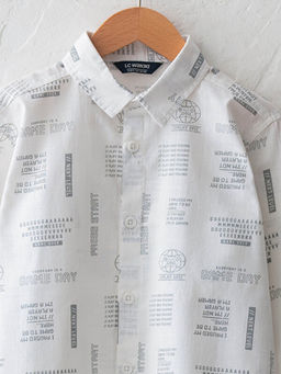 Desenli Uzun Kollu Erkek ?ocuk Poplin G?mlek - Waikiki фото 3