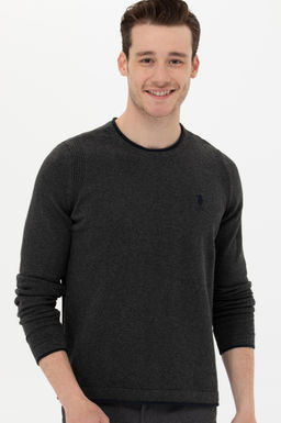 Мужской свитер антрацитового меланжа - U.s. polo assn фото 2
