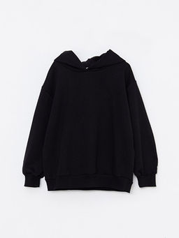 Kap??onlu Basic Uzun Kollu K?z ?ocuk Sweatshirt