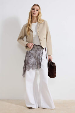 Bej Yumusak Tuseli Ince Regular K?sa Mont TWOSS26MO00012